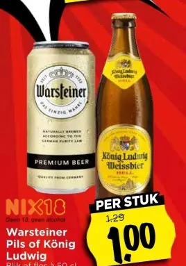 Aanbieding: Warsteiner Pils of König Ludwig