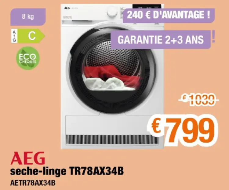 Offre: seche-linge TR78AX34B