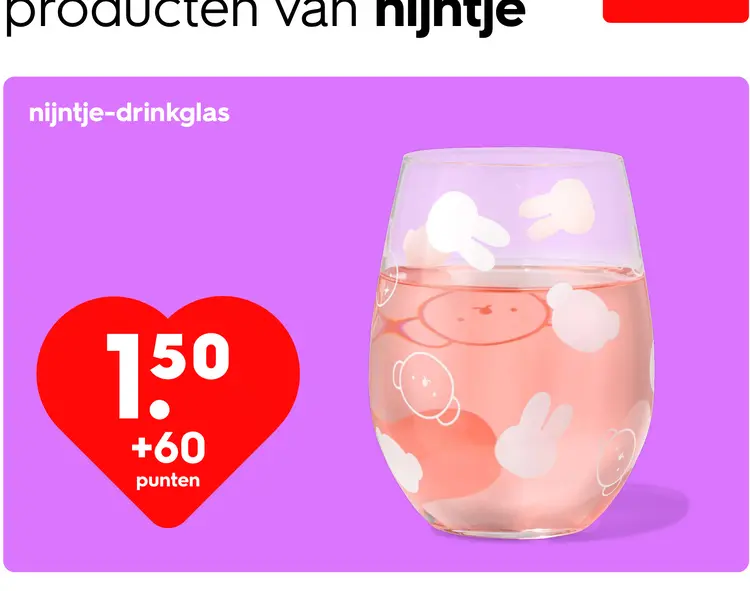 Promotie: nijntje-drinkglas