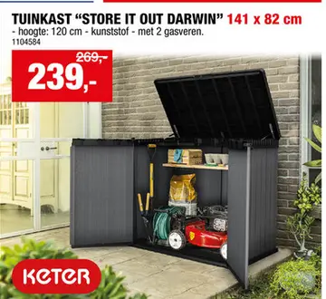 Aanbieding: Keter Store-It-Out Darwin tuinberging 135x81x118 cm grijs