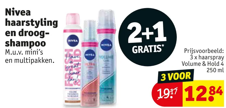 Promotie: Nivea haarstyling en droogshampoo