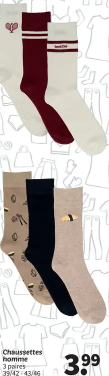 Offre: Chaussettes homme sushi