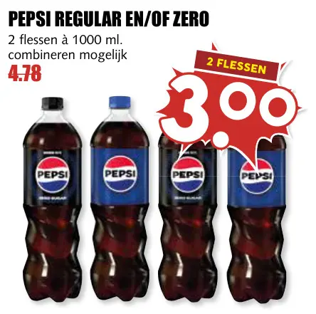 Aanbieding: Pepsi regular en/of zero