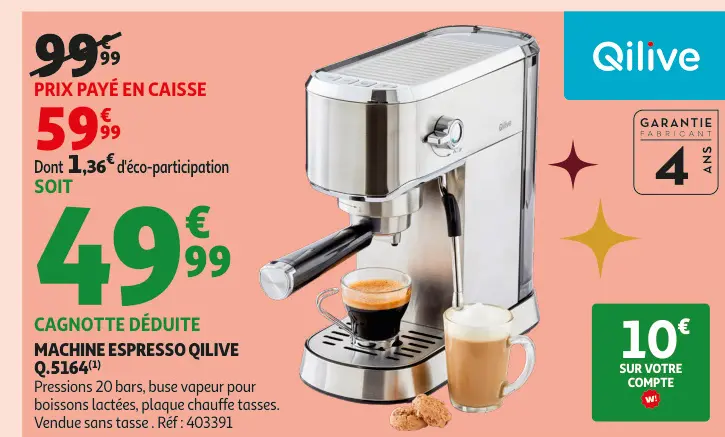 Promotie: Machine espresso Qilive q.5164