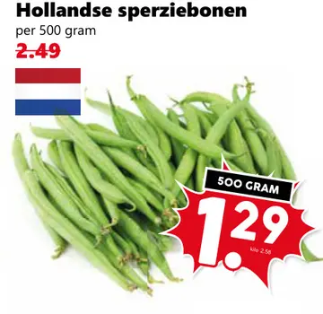 Aanbieding: Hollandse sperziebonen