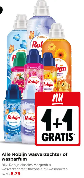 Aanbieding: Alle Robijn wasverzachter of wasparfum