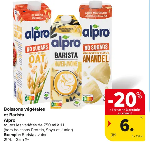 Offre: Boissons végétales et Barista