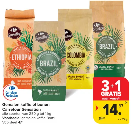 Aanbieding: Gemalen koffie of bonen