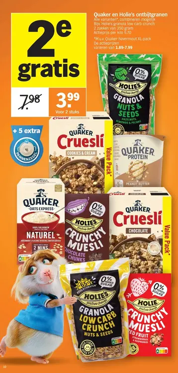 Promotie: Quaker en Holie's ontbijtgranen