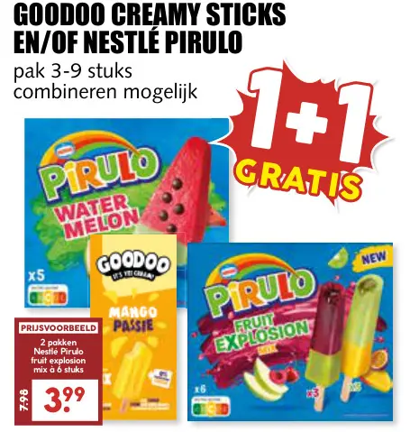 Aanbieding: Creamy sticks en/of pirulo