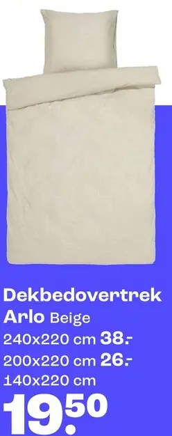 Promotie: Dekbedovertrek Arlo Beige