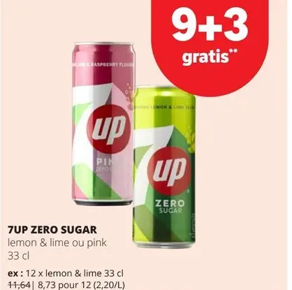 Offre: Zero Sugar lemon & lime ou pink