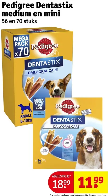 Aanbieding: Dentastix medium en mini