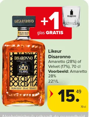 Promotie: Likeur Disaronno