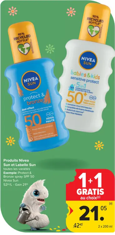 Offre: Produits Nivea Sun et Labello Sun toutes les 