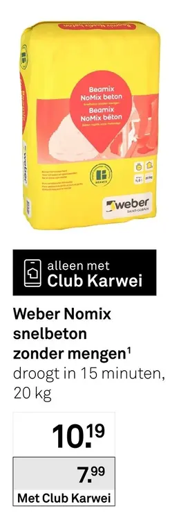 Aanbieding: Nomix snelbeton zonder mengen
