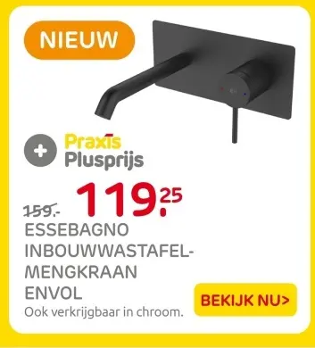 Aanbieding: Inbouwwastafel-mengkraan envol