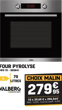 Offre: Four pyrolyse