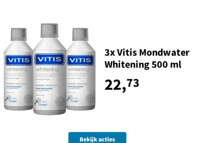 Aanbieding: Vitis Mondwater Whitening
