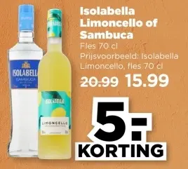 Aanbieding: Isolabella Limoncello of Sambuca