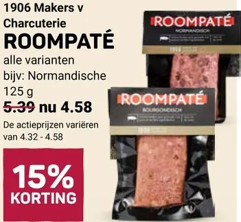 Aanbieding: 1906 Makers v Charcuterie Roompaté