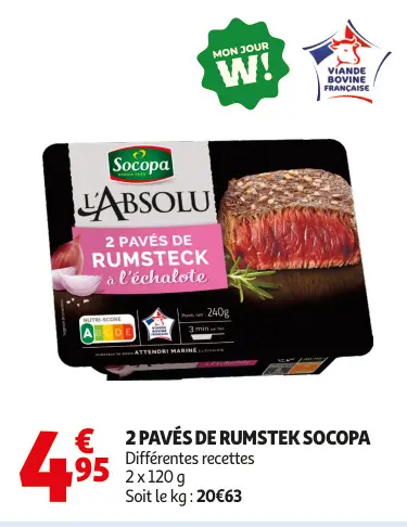 Offre: 2 pavés de rumstek