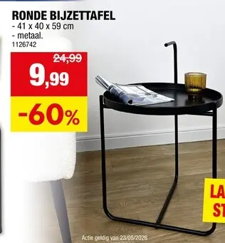 Promotie: Ronde bijzettafel