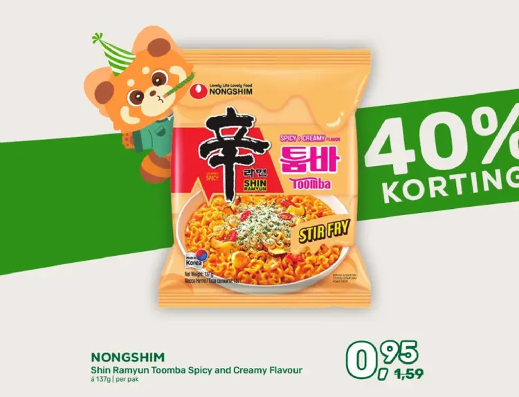 Aanbieding: Shin Ramyun Toomba Spicy and Creamy Flavour