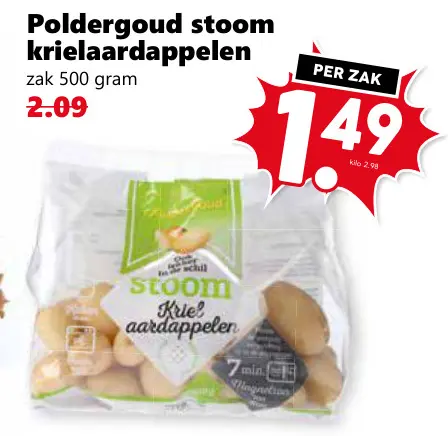 Aanbieding: Stoom krielaardappelen