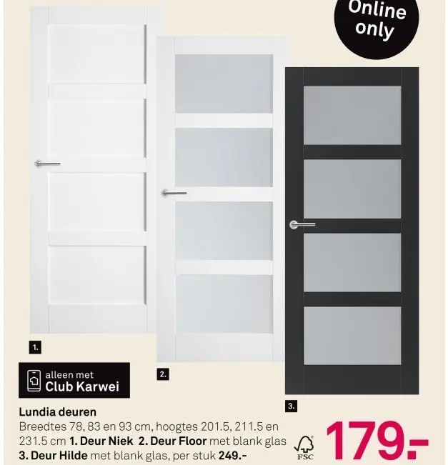 Aanbieding: Lundia deuren