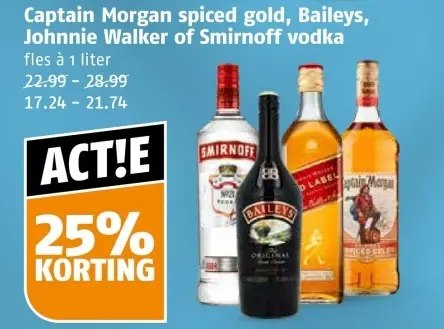 Aanbieding: Diverse likeuren en sterke drank
