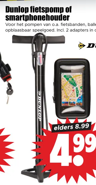 Aanbieding: fietspomp of smartphonehouder