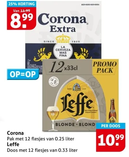 Aanbieding: Corona & Leffe