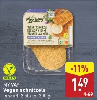 Aanbieding: Vegan schnitzels