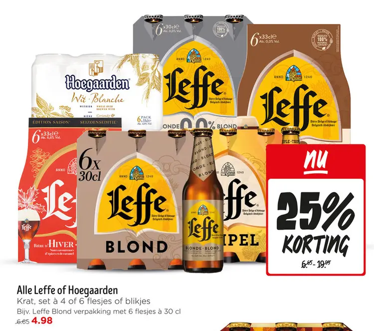 Aanbieding: Alle Leffe of Hoegaarden