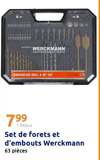 Offre: Set de forets et d'embouts Werckmann