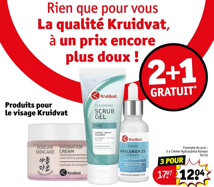 Offre: Produits pour le visage