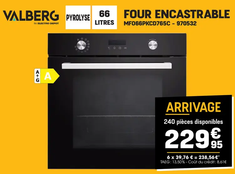 Offre: Four encastrable mf066pkcd765c