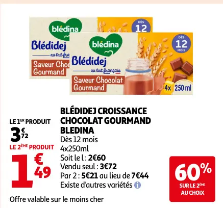 Promotie: Blédidej croissance chocolat gourmand