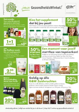 G&W GezondheidsWinkel folder voorblad