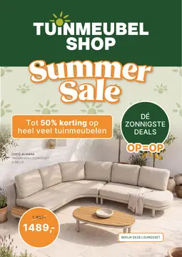 Tuinmeubelshop folder voorblad