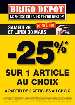 Briko Depot couverture de brochure