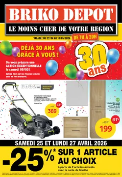 Briko Depot couverture de brochure