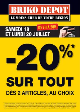 Briko Depot couverture de brochure