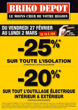 Briko Depot couverture de brochure