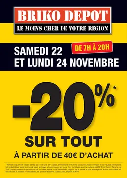 Briko Depot couverture de brochure