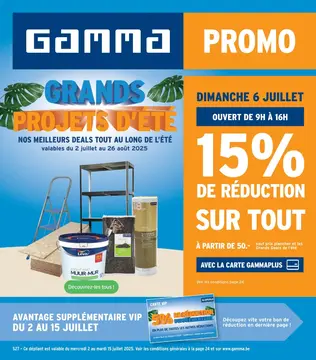 GAMMA couverture de brochure