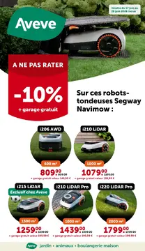 Aveve couverture de brochure