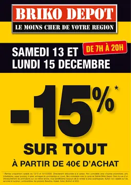 Briko Depot couverture de brochure