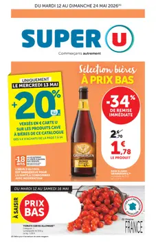 Super U couverture de brochure
